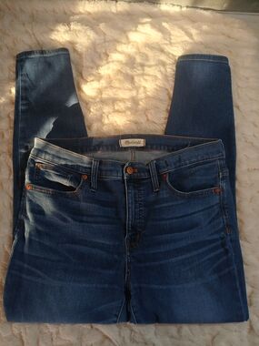 Madewell Womens 9" High Rise Skinny Jeans Size 31 Medium Wash Cotton Blend